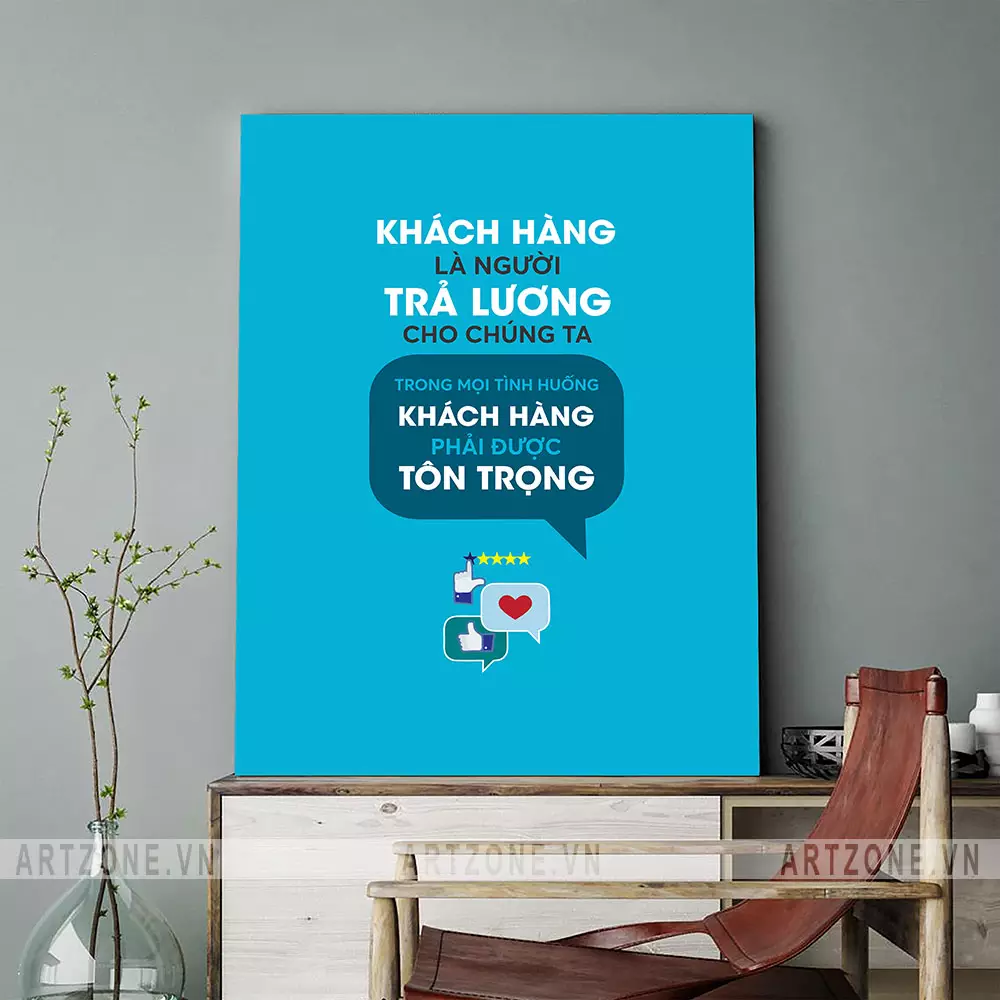 Vị trí treo tranh lý tưởng là ngang tầm mắt