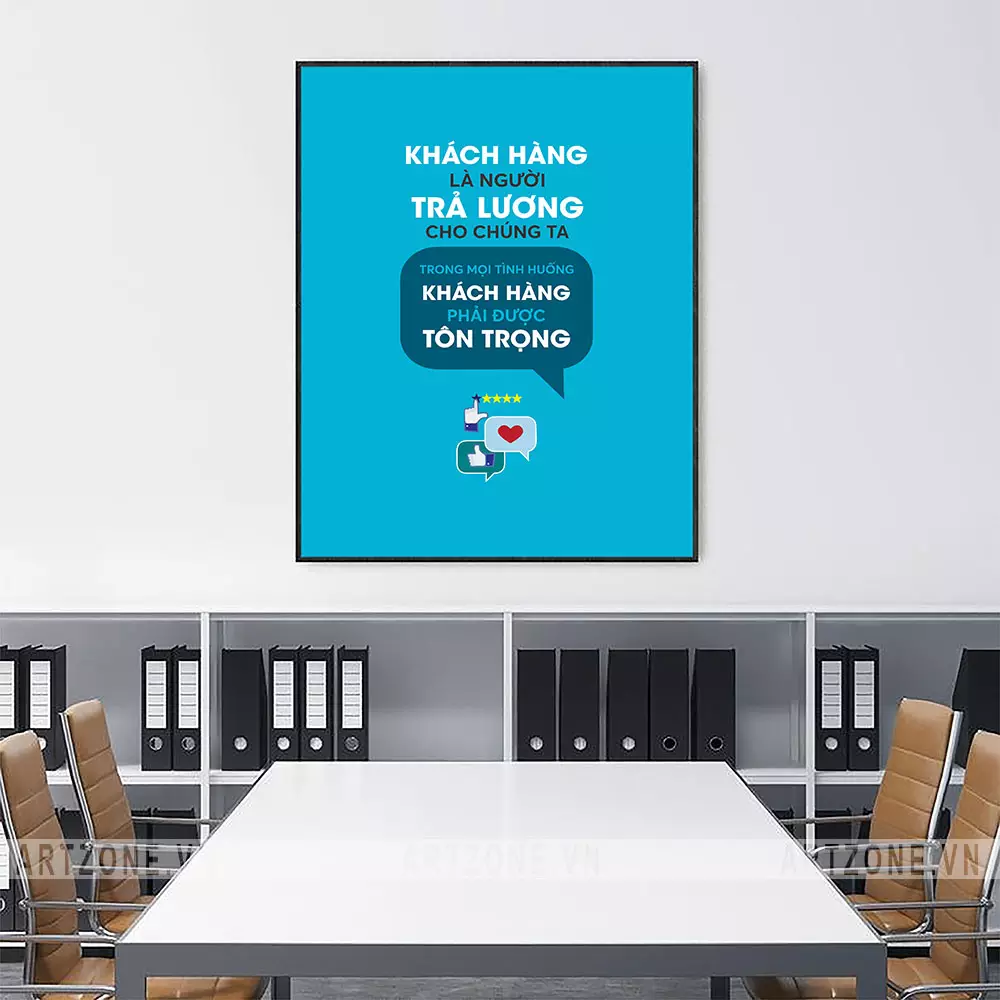 Bức tranh 'Khách hàng là người trả lương' AZ1-0585 tại Tranh Cao Cấp