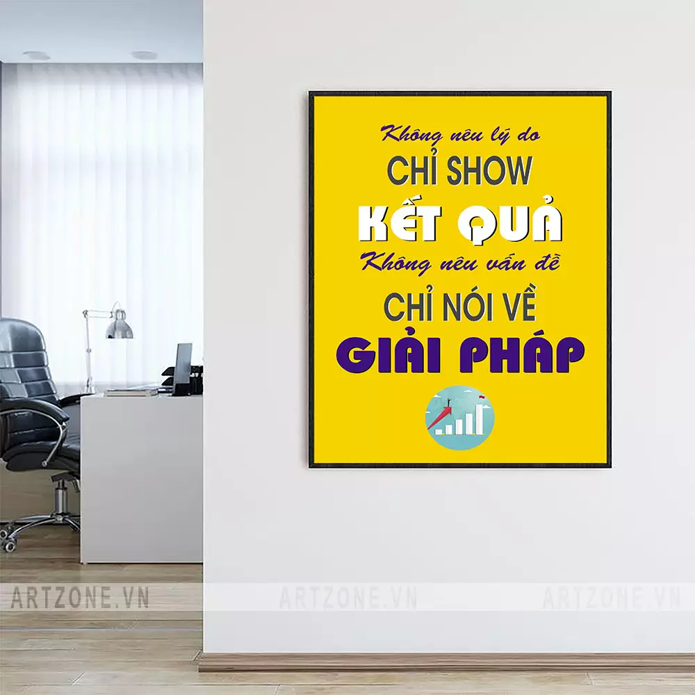 Tranh slogan AZ1-0429 - Giải pháp hoàn hảo cho văn phòng hiện đại