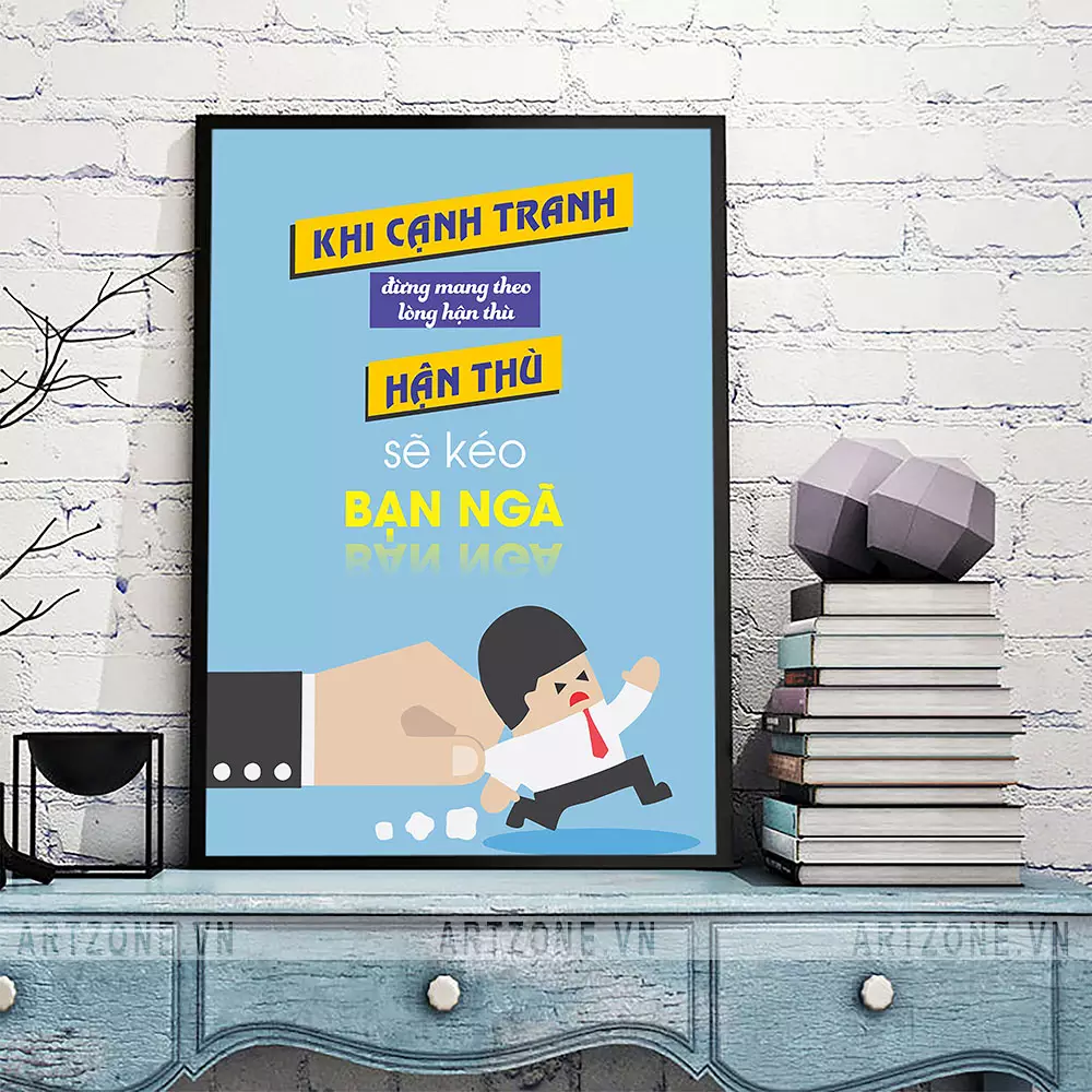 Tranh treo tường văn phòng giúp lan tỏa năng lượng tích cực