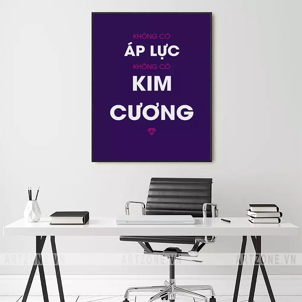 Tranh văn phòng Không áp lực, không kim cương đẹp