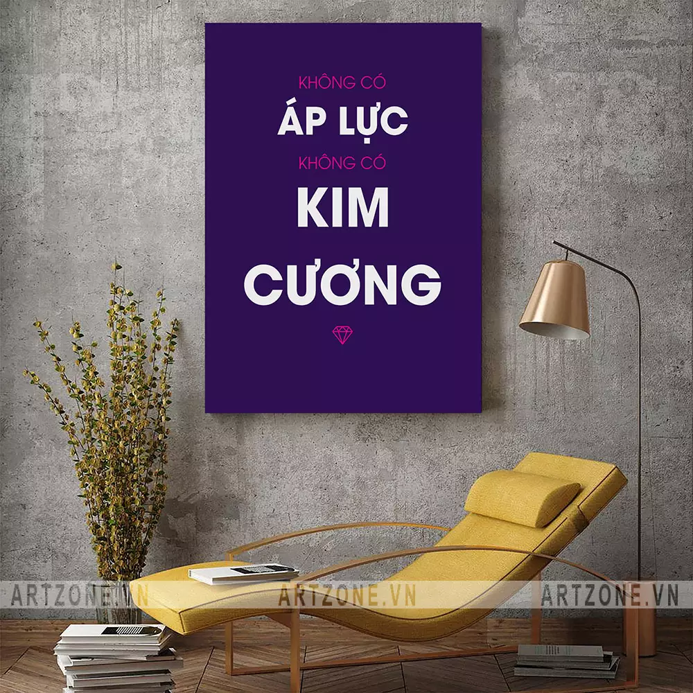 Ưu điểm của tranh slogan Không áp lực, không kim cương