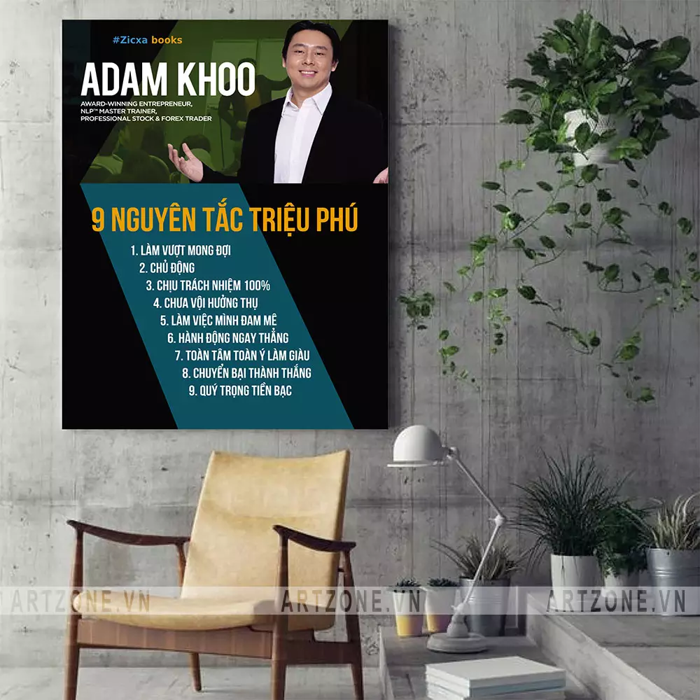 Tranh treo tường phòng làm việc truyền cảm hứng về sự kiên trì và ý chí