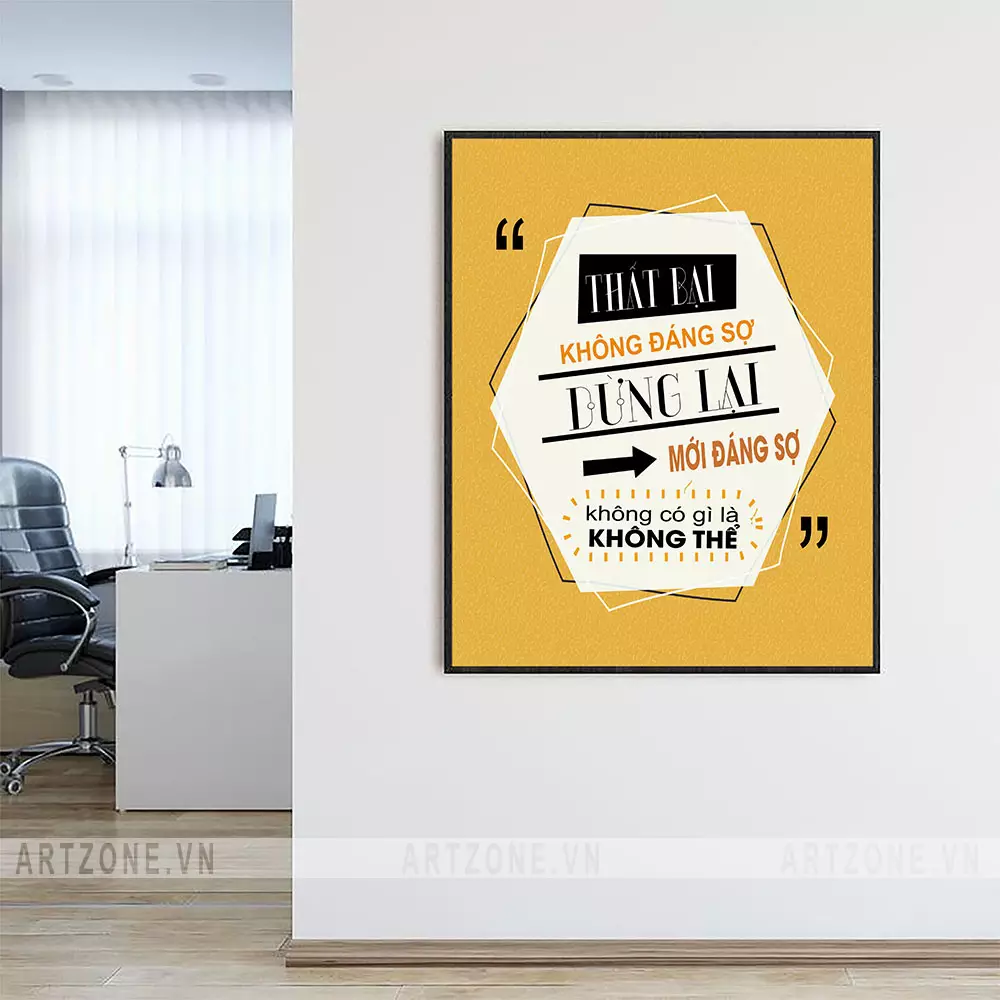 Tranh slogan treo tường văn phòng chất lượng cao