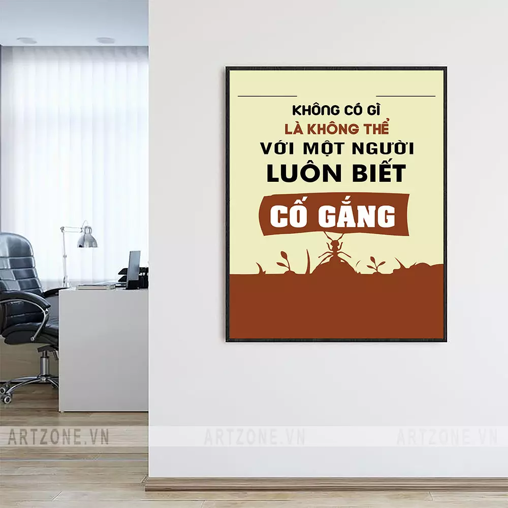 Tranh trang trí văn phòng động lực - nguồn cảm hứng cho sự cố gắng