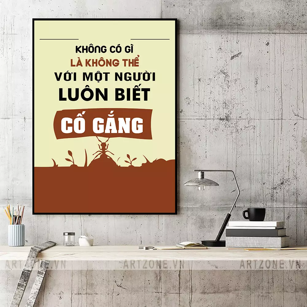 Tranh trang trí văn phòng động lực - nguồn cảm hứng cho sự cố gắng