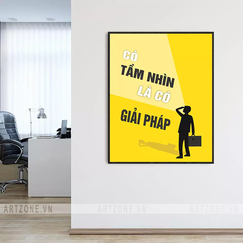 Cách treo tranh tạo động lực trong văn phòng