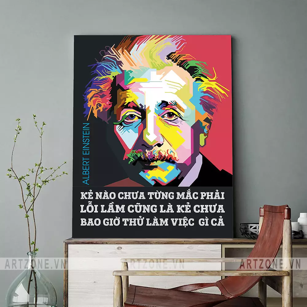 Tranh slogan tạo điểm nhấn cho không gian