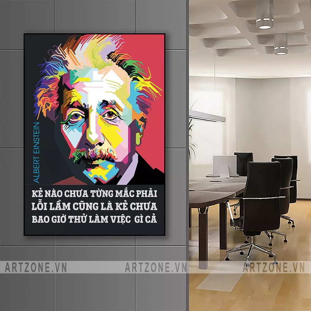 Chất liệu cao cấp của tranh slogan