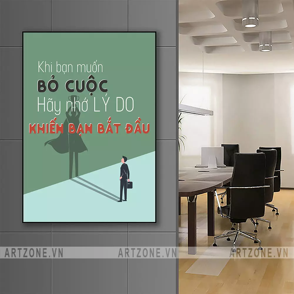 Tranh slogan truyền cảm hứng cho nhân viên