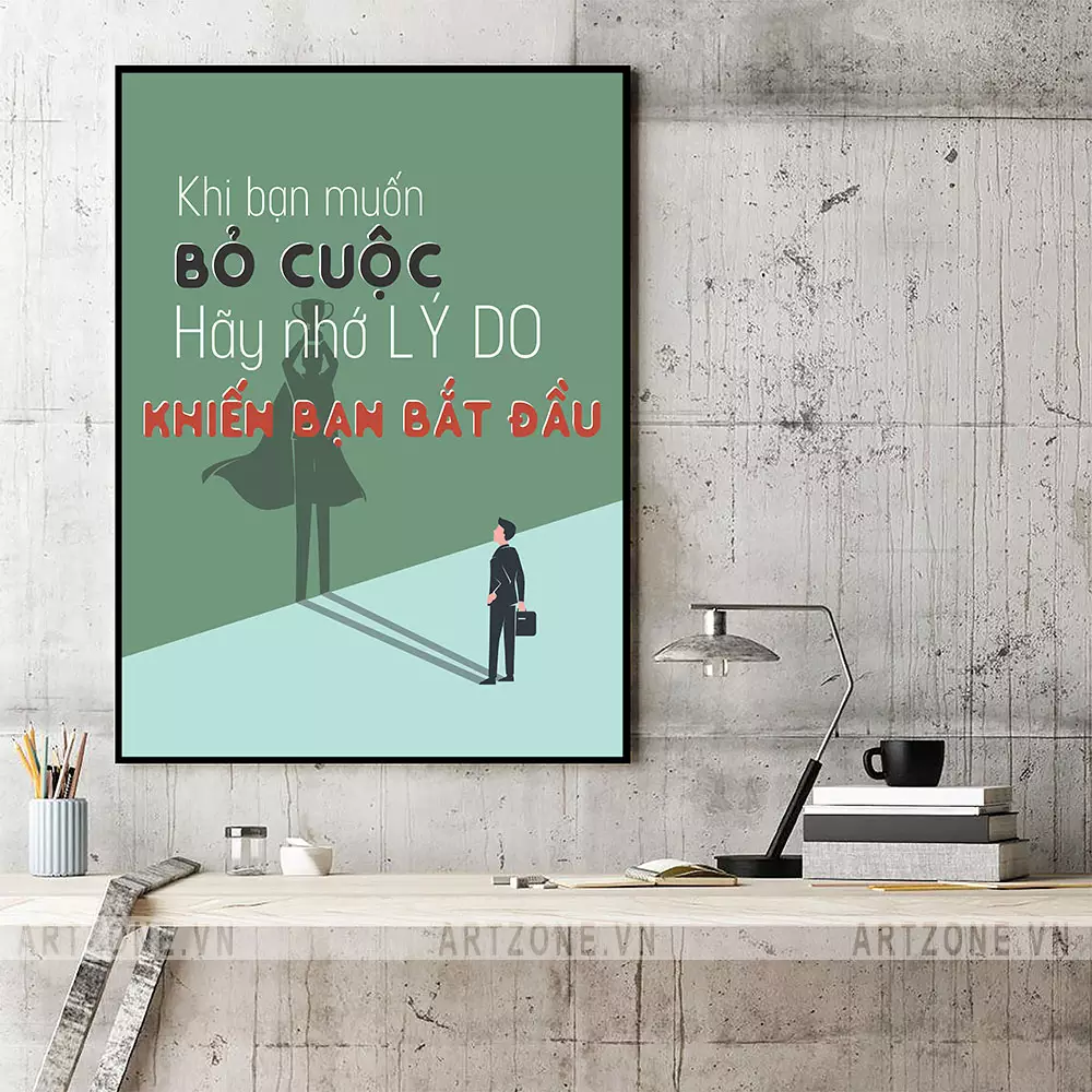 Tranh slogan tạo động lực cho cả đội nhóm