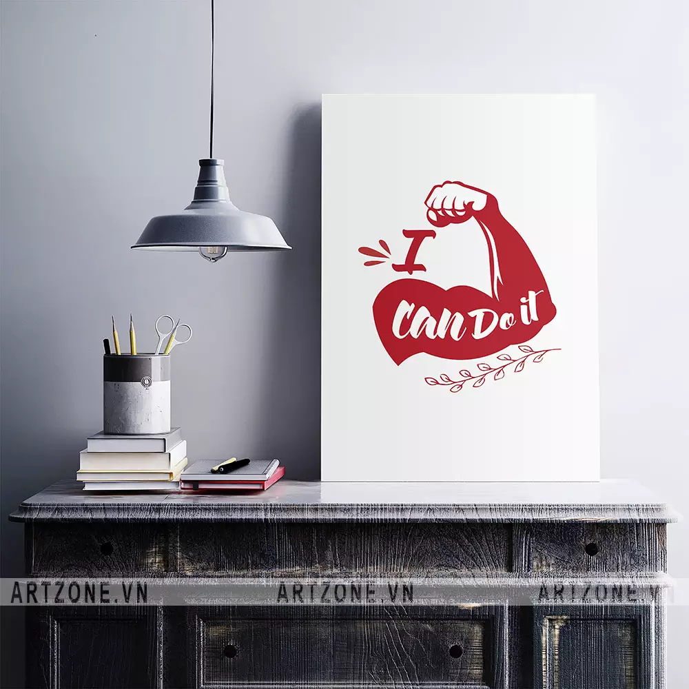 Tranh slogan I Can Do It trang trí văn phòng tạo động lực Tranh slogan I Can Do It trang trí văn phòng
