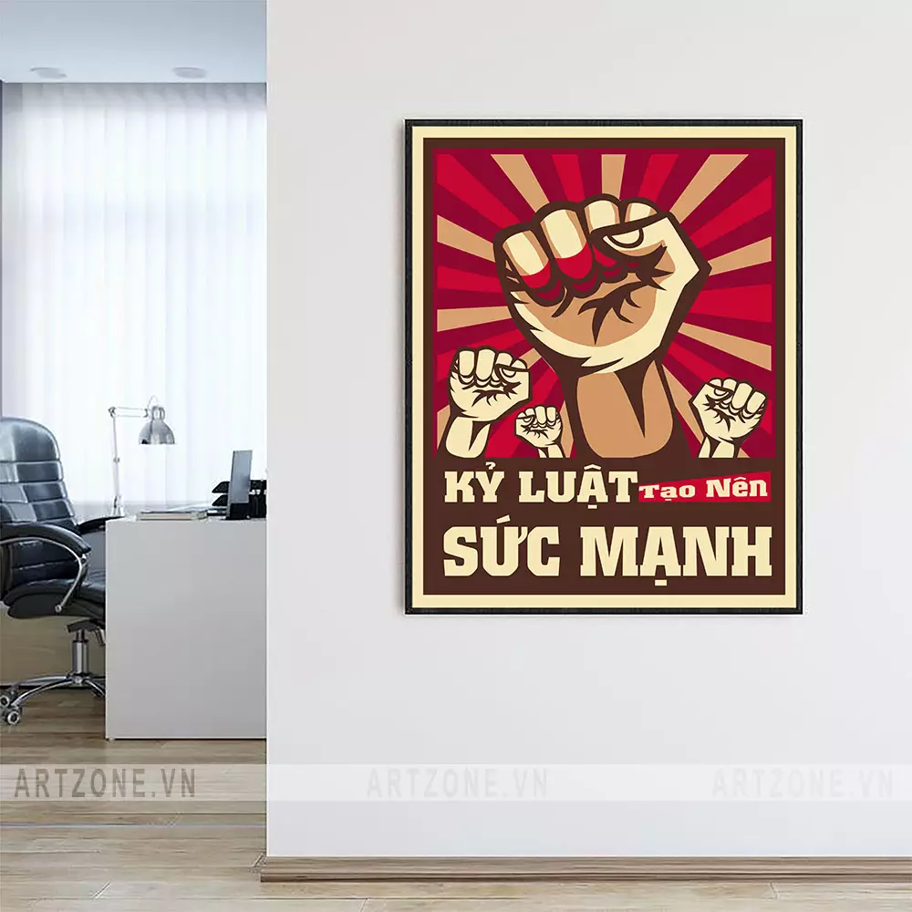Tranh kỷ luật tạo nên sức mạnh treo văn phòng