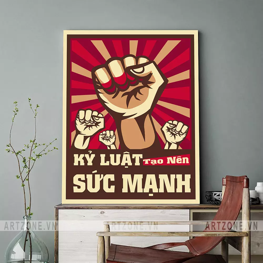 Tranh kỷ luật tạo nên sức mạnh trang trí văn phòng