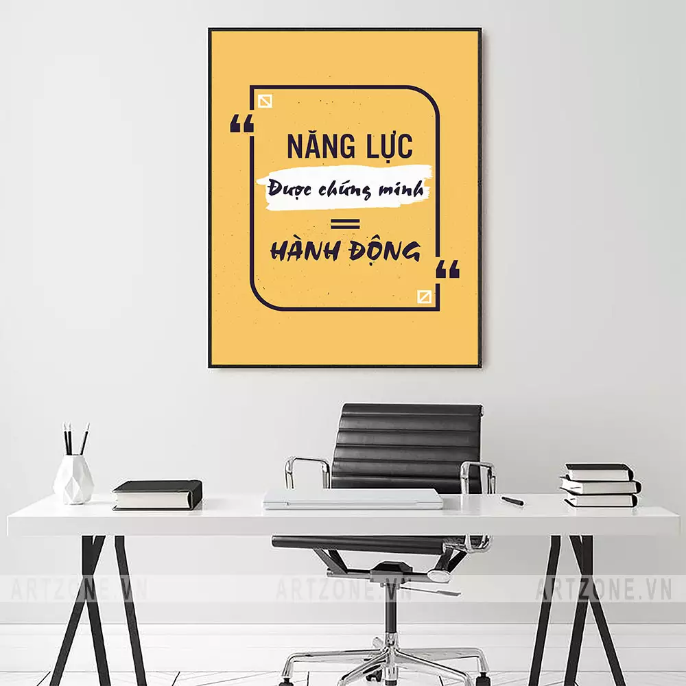 Tranh năng lực được chứng minh bằng hành động trang trí văn phòng đẹp