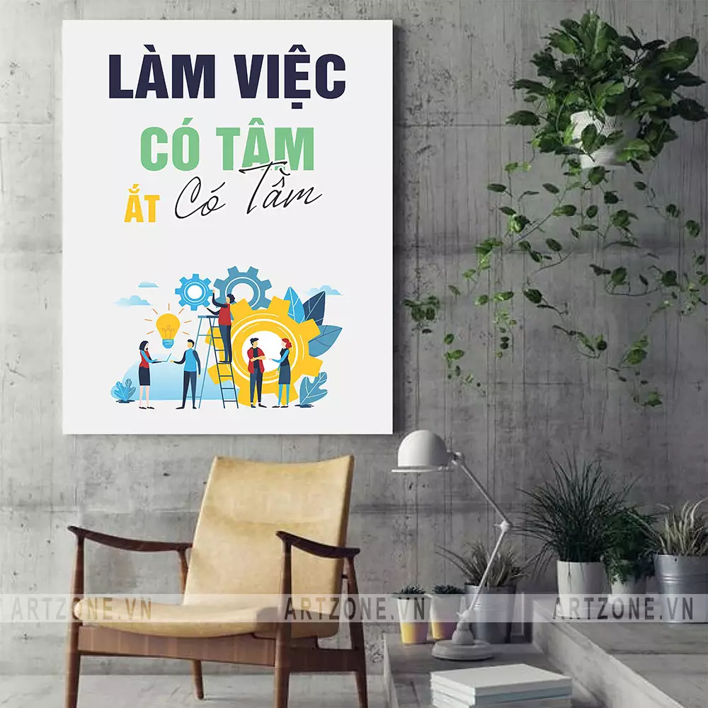 Tranh treo văn phòng động lực tạo không gian làm việc tích cực