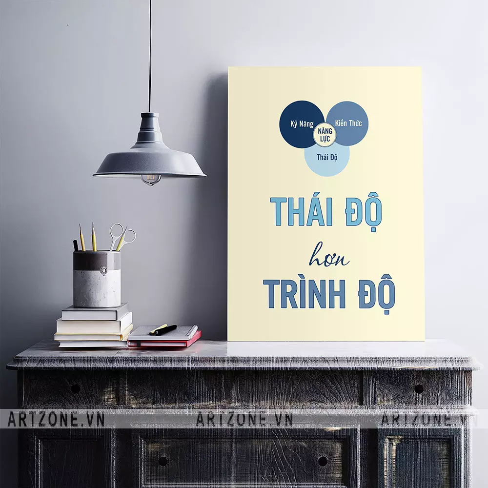 Tranh slogan Thái độ hơn trình độ