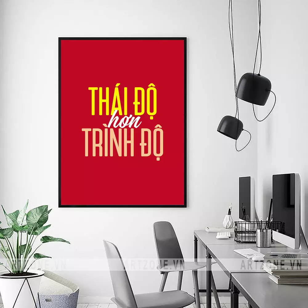 Tranh slogan Thái độ hơn trình độ truyền cảm hứng từ Oprah Winfrey