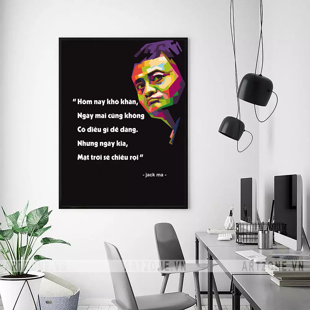 Tranh slogan treo tường văn phòng