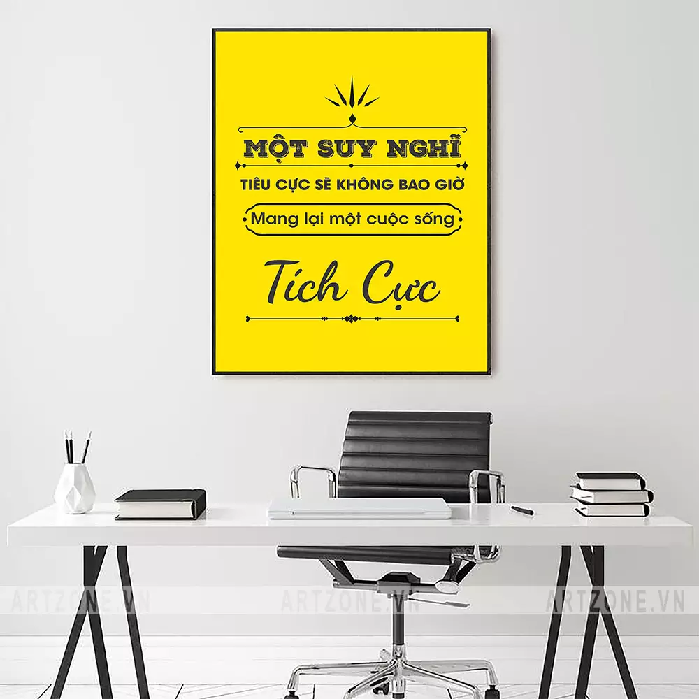 Tranh slogan treo tường văn phòng cao cấp