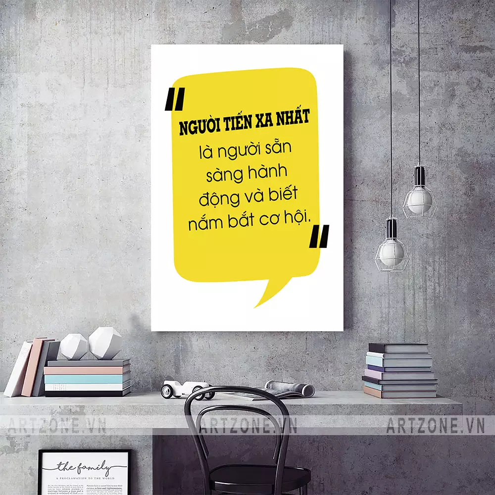 Tranh slogan Người tiến xa nhất tại Tranh Cao Cấp