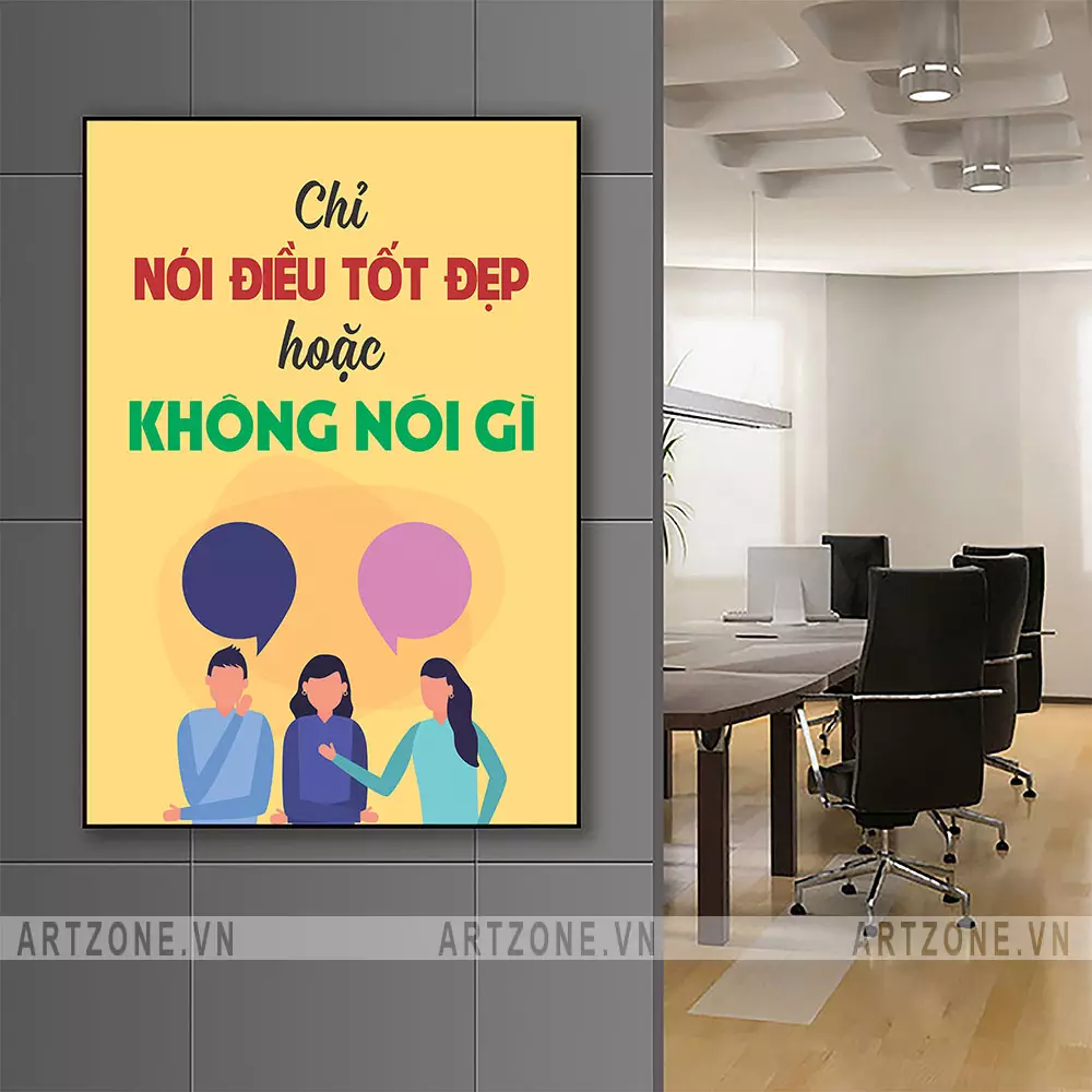 Tranh slogan văn phòng AZ1-0519 tạo động lực làm việc