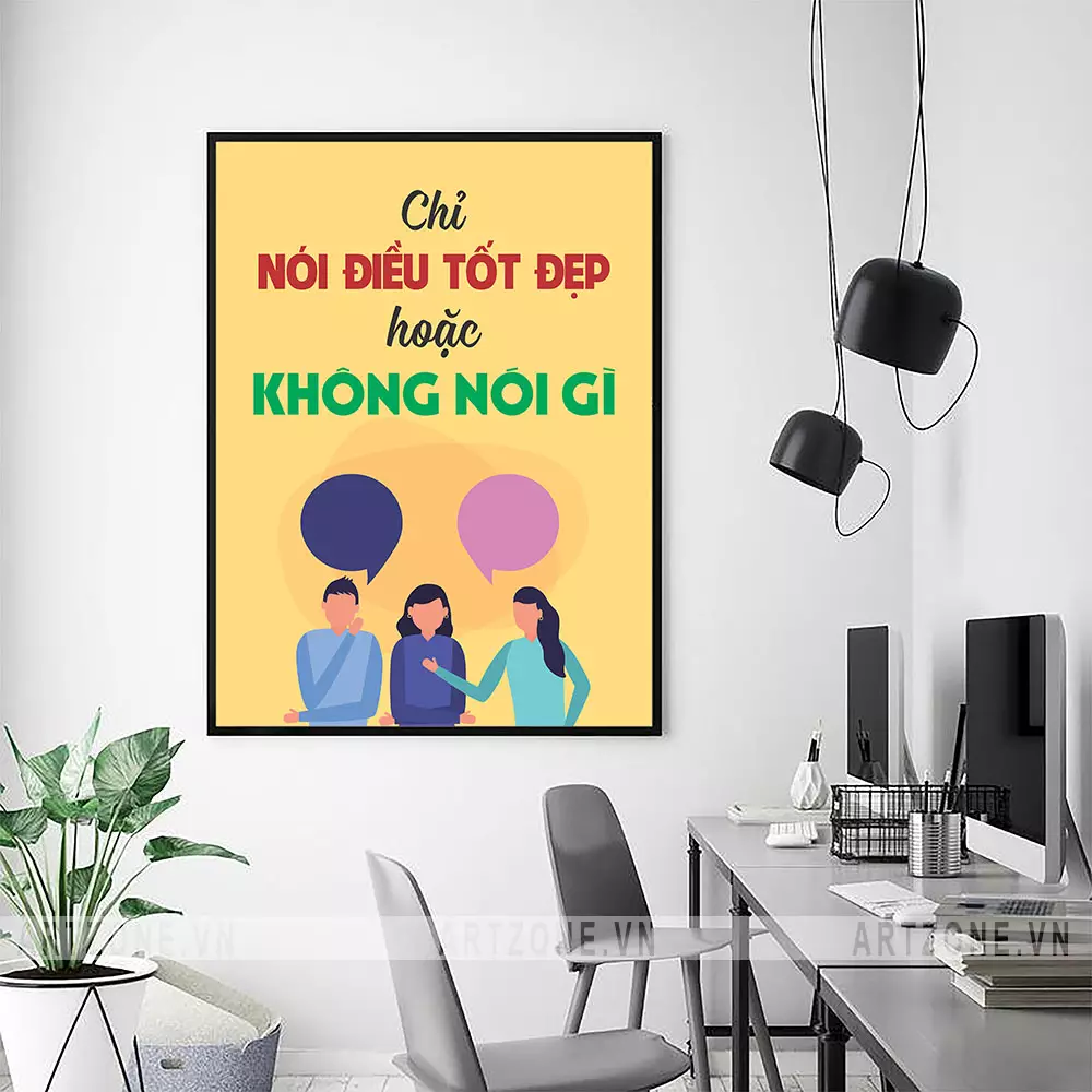 Tranh slogan trang trí văn phòng