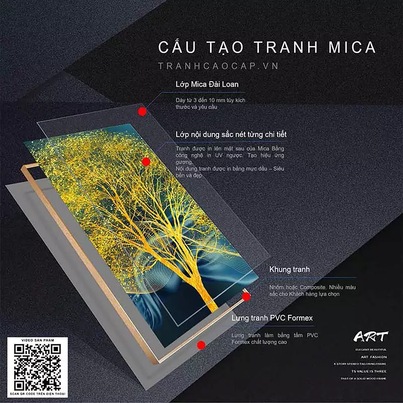 Tranh treo phòng khách AZ3-0158-MICA - mẫu 4