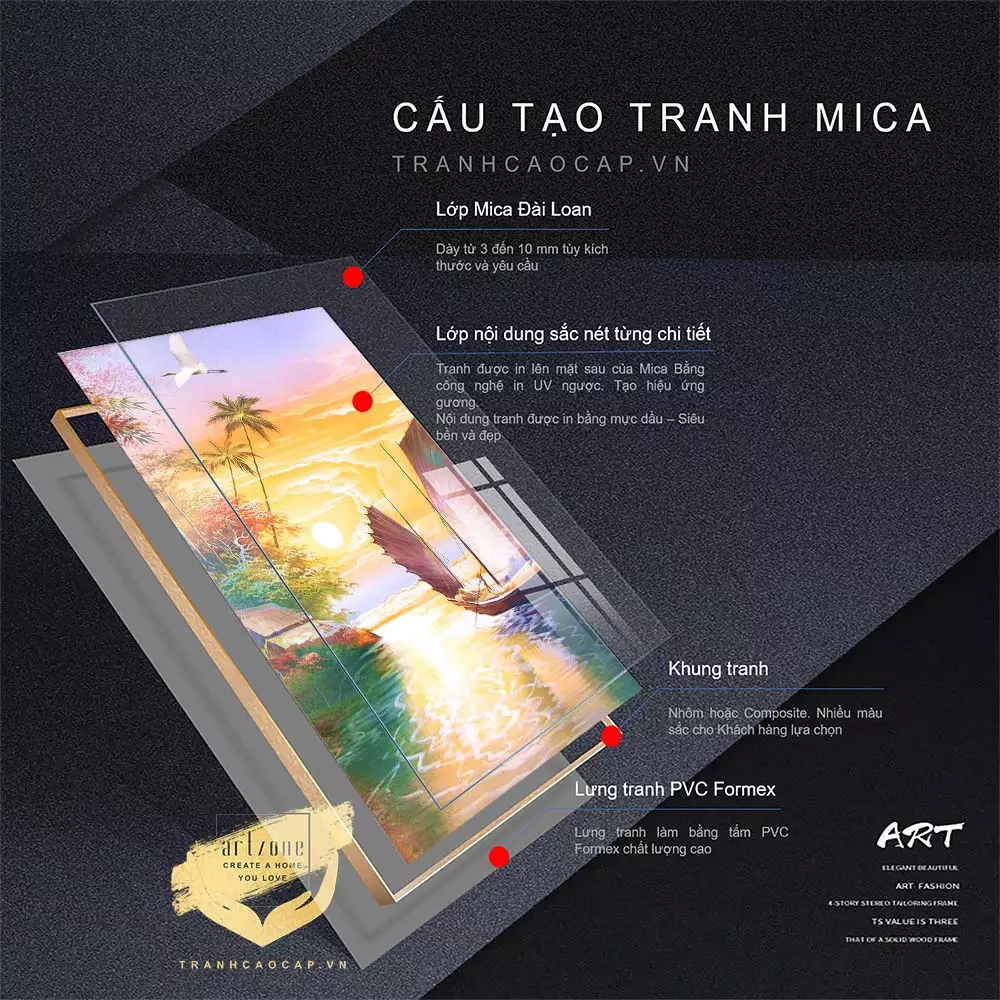 Bức tranh Mica mang lại cảm xúc