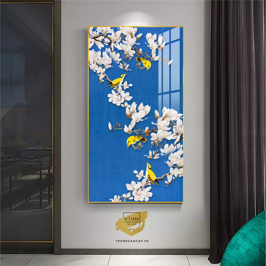 Chi tiết tranh bóng gương chim thiên nhiên đẹp AZ1-1829 Tranh bóng gương chim thiên nhiên đẹp AZ1-1829 chi tiết