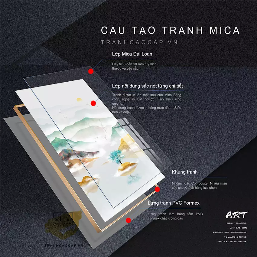 Tranh Bóng Gương Đơn Giản Mica cao cấp Tranh Bóng Gương Đơn Giản Mica cao cấp