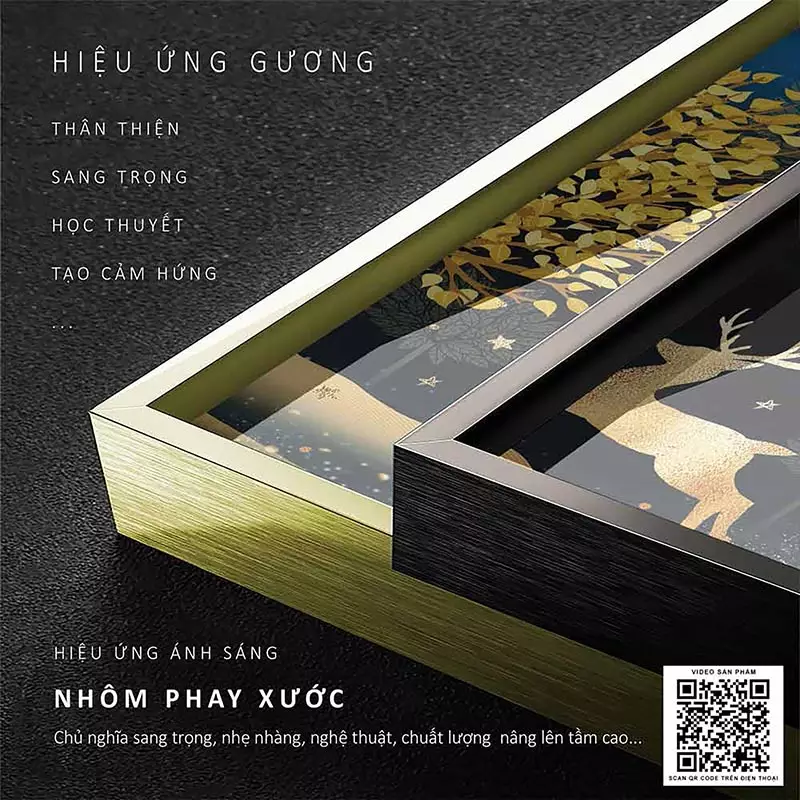 Một góc trang trí với tranh Mica AZ3-0201