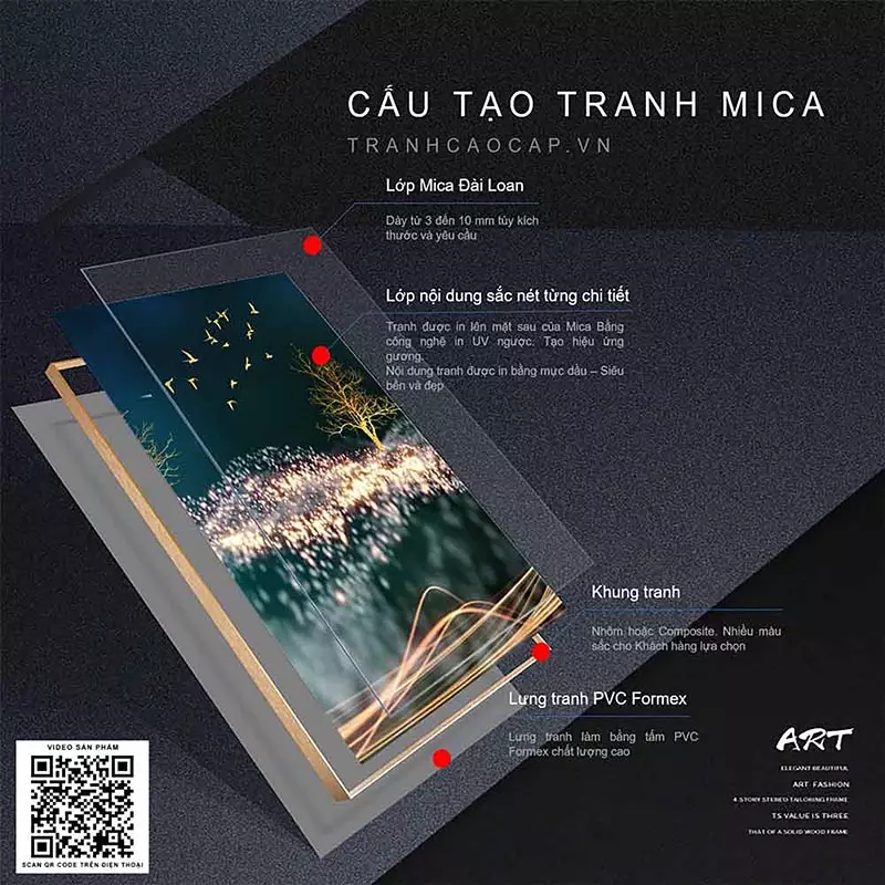 Tranh Mica AZ3-0161 phong cách hiện đại