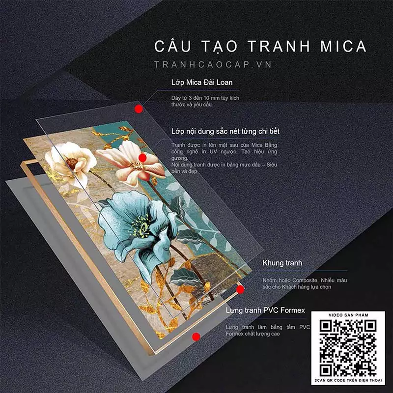 Tranh cây hoa mẫu đơn 1
