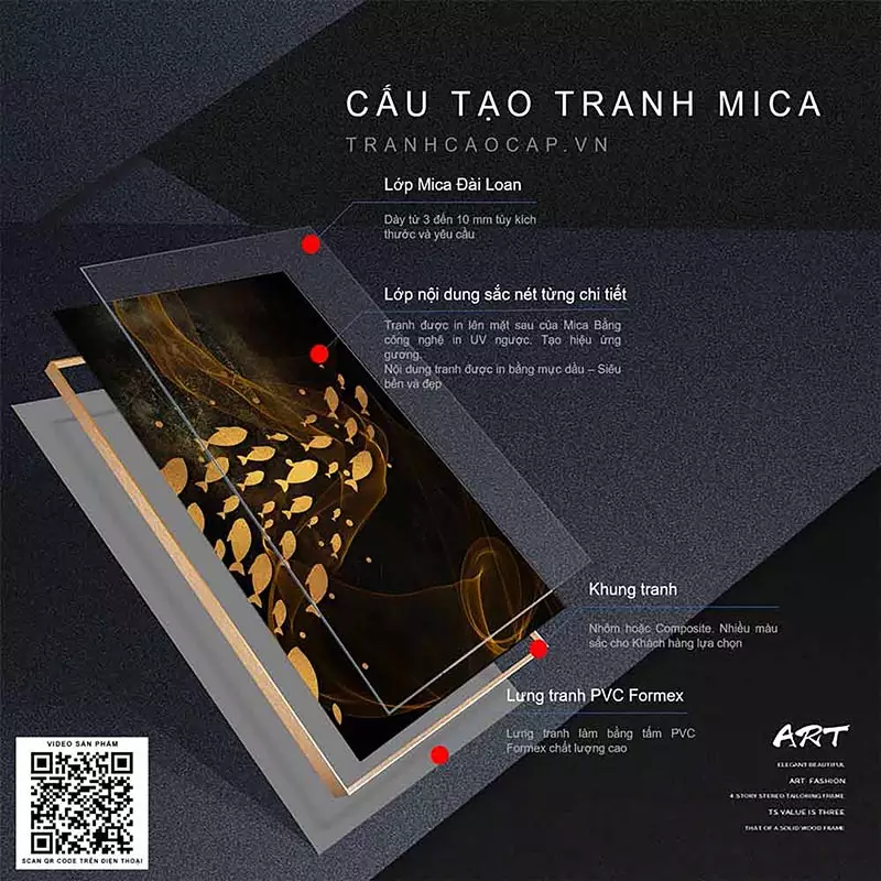 Tranh Mica AZ3-0208 trong không gian sống