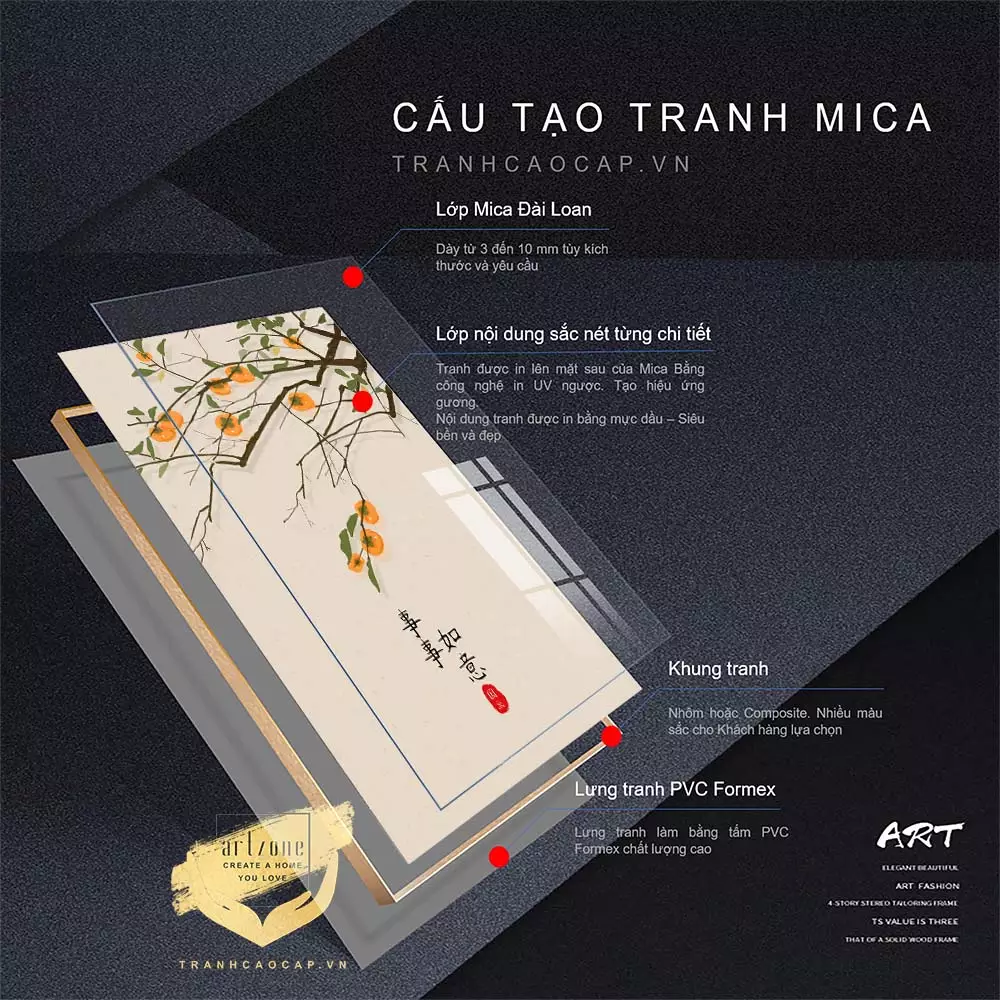 Bức tranh Mica AZ3-0379 - khung mềm mại