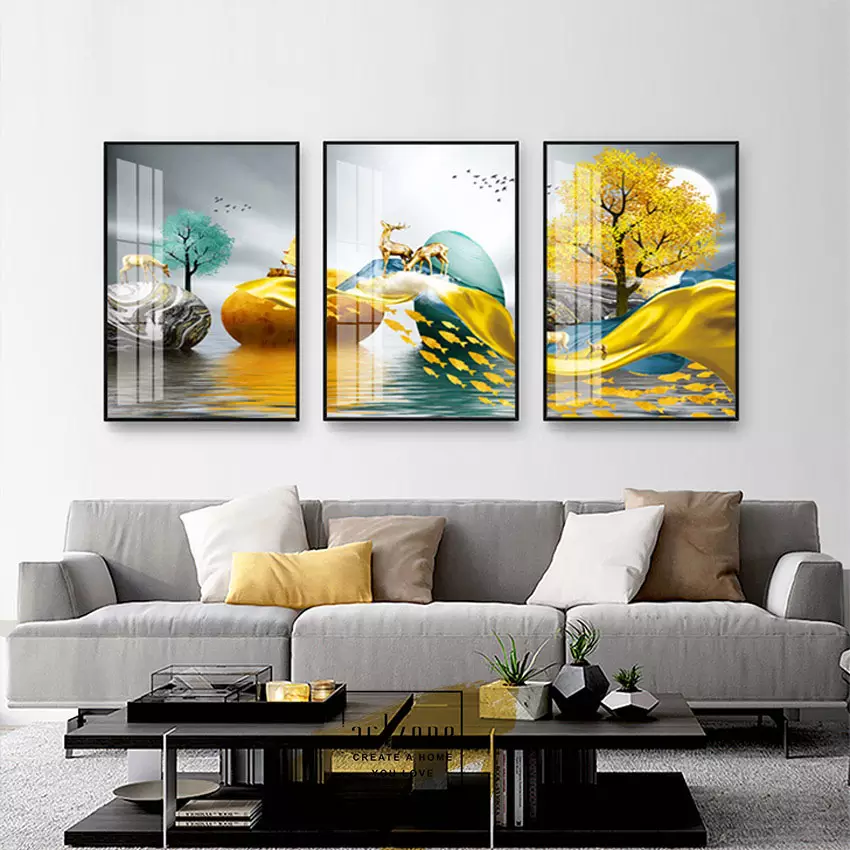 Bức tranh AZ3-0928-MICA với họa tiết trừu tượng