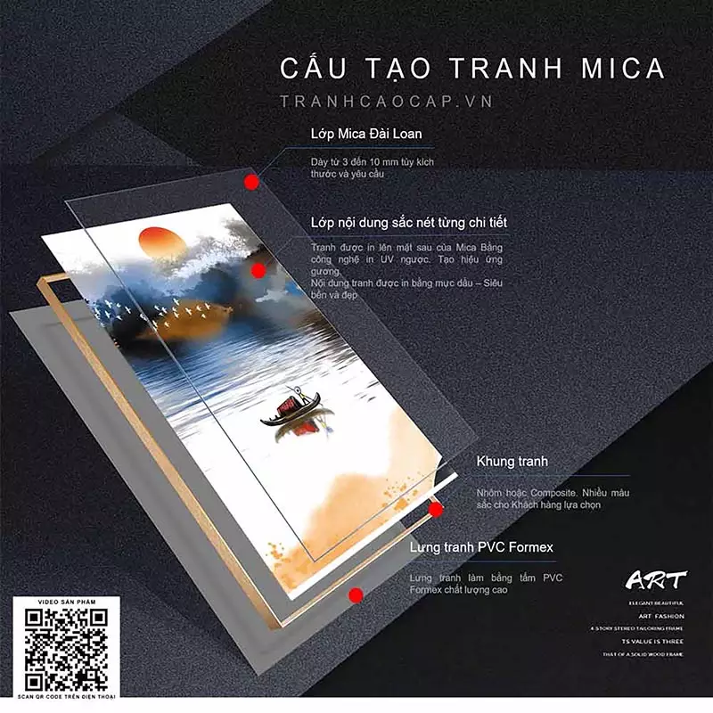 Bức tranh treo phòng khách Mica AZ3-0173 4