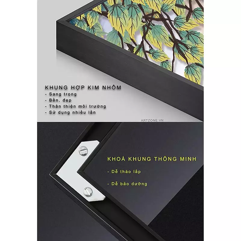 Bức tranh trong không gian phòng khách