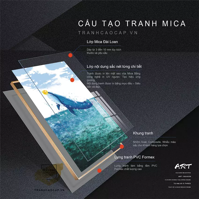 Tranh mica treo phòng ngủ tinh tế