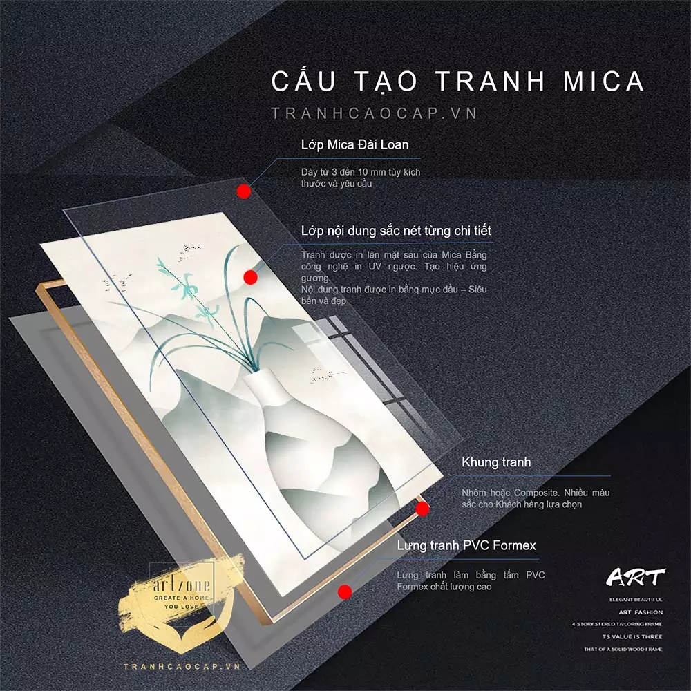 Bức tranh Bóng Gương Trừu Tượng 8