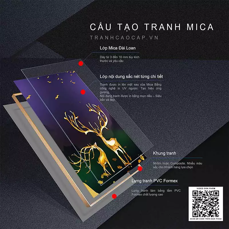 Khung tranh Mica AZ3-0364