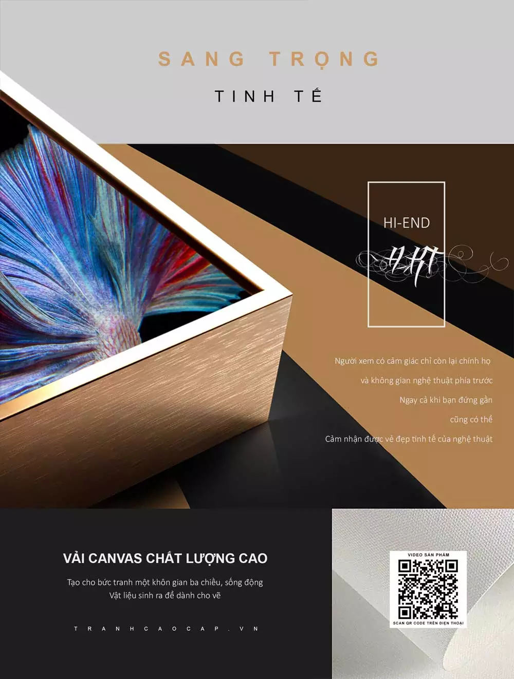 Tranh cá với chi tiết sắc sảo và sống động