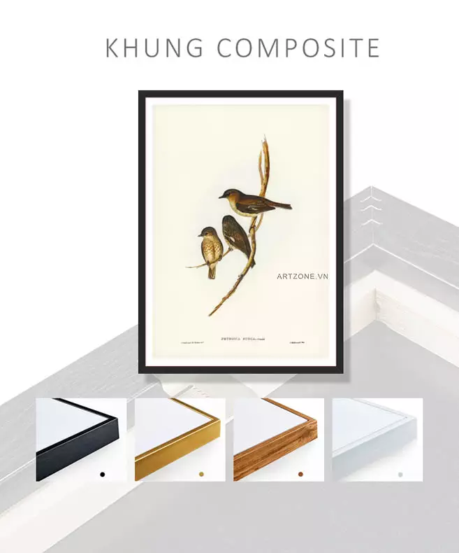 Tranh động vật mica AZ1-0218 với nhiều kích thước khác nhau