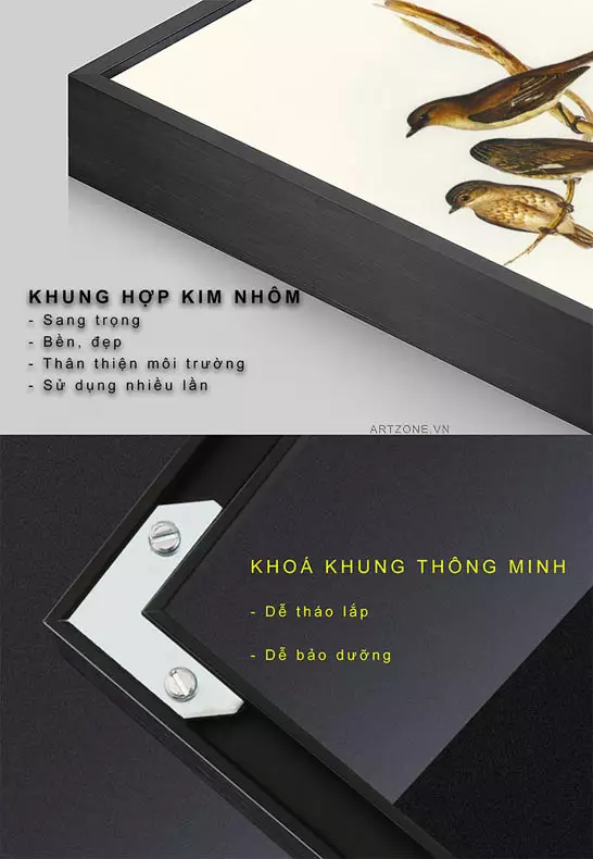 Chi tiết tranh động vật mica AZ1-0218