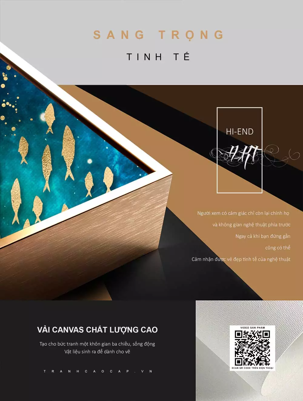 Kích thước tranh phù hợp với không gian