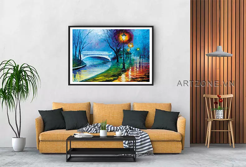 Tranh treo tường phòng khách hiện đại