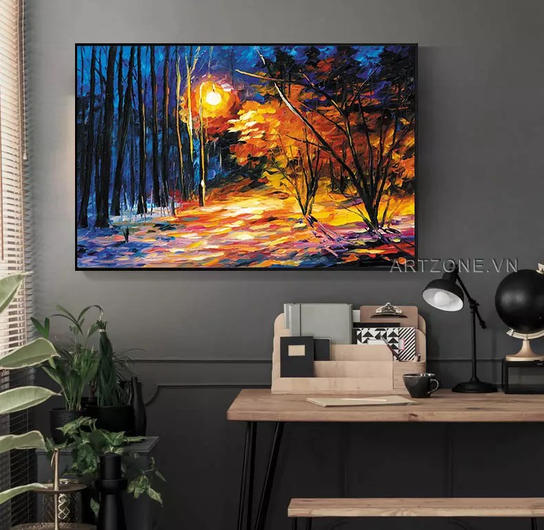 Tranh sơn dầu hiện đại AZ1-0228-MICA tăng tính thẩm mỹ cho không gian