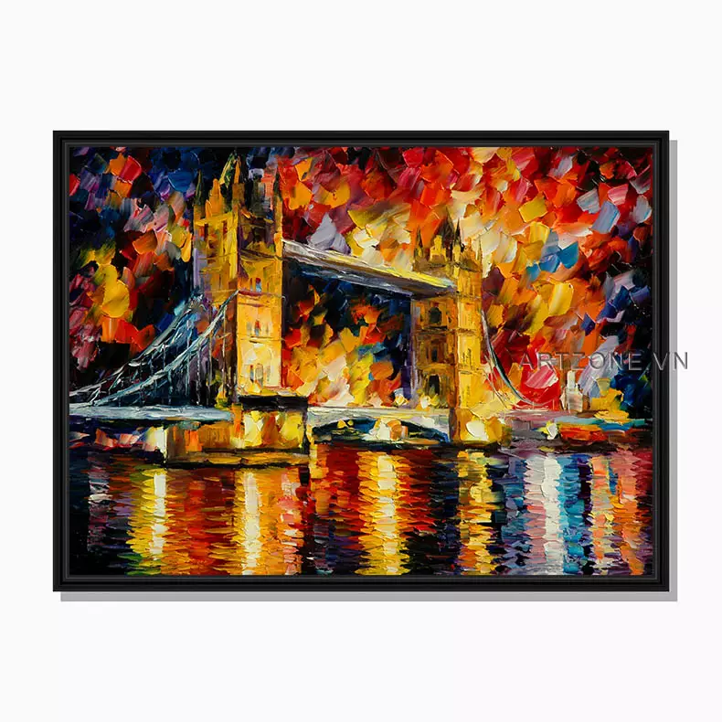 Tranh sơn dầu hiện đại Cầu London AZ1-0263