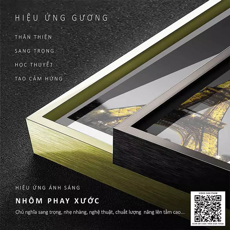 Tranh Mica AZ3-0258 - nghệ thuật với khung nhôm